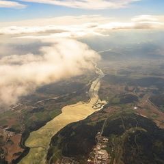 Flugwegposition um 13:14:19: Aufgenommen in der Nähe von Gemeinde Völkermarkt, Österreich in 3835 Meter