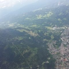 Flugwegposition um 12:48:54: Aufgenommen in der Nähe von Garmisch-Partenkirchen, Deutschland in 2404 Meter