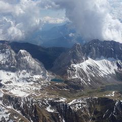 Flugwegposition um 14:28:15: Aufgenommen in der Nähe von Gemeinde Kötschach-Mauthen, Österreich in 3229 Meter