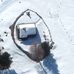 Flugwegposition um 14:34:33: Aufgenommen in der Nähe von Gemeinde Dellach im Drautal, Österreich in 2070 Meter