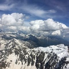 Flugwegposition um 14:40:25: Aufgenommen in der Nähe von Gemeinde Bad Gastein, Bad Gastein, Österreich in 3115 Meter