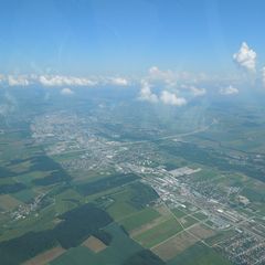 Flugwegposition um 13:02:21: Aufgenommen in der Nähe von Regen, Deutschland in 1739 Meter