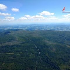 Flugwegposition um 13:51:48: Aufgenommen in der Nähe von Okres Prachatice, Tschechien in 1816 Meter