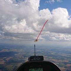 Flugwegposition um 15:12:29: Aufgenommen in der Nähe von Okres Benešov, Tschechien in 2141 Meter
