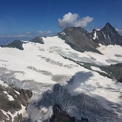 Flugwegposition um 12:41:08: Aufgenommen in der Nähe von Gemeinde Kals am Großglockner, 9981, Österreich in 3409 Meter