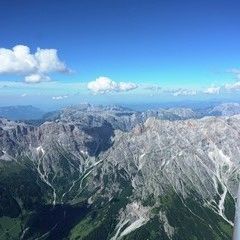 Flugwegposition um 14:19:57: Aufgenommen in der Nähe von Gemeinde Dienten am Hochkönig, Dienten am Hochkönig, Österreich in 3204 Meter