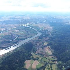 Flugwegposition um 13:17:13: Aufgenommen in der Nähe von Regensburg, Deutschland in 1940 Meter
