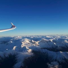 Flugwegposition um 15:17:28: Aufgenommen in der Nähe von Gemeinde Navis, Navis, Österreich in 4149 Meter