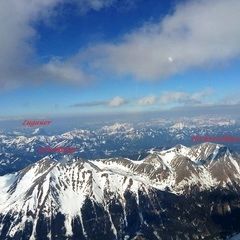 Flugwegposition um 16:01:19: Aufgenommen in der Nähe von Gemeinde Krieglach, Krieglach, Österreich in 2363 Meter