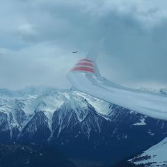 Flugwegposition um 13:33:51: Aufgenommen in der Nähe von Gemeinde Obsteig, Österreich in 2592 Meter