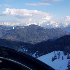 Flugwegposition um 16:07:55: Aufgenommen in der Nähe von Gemeinde Feistritz an der Gail, 9613 Feistritz an der Gail, Österreich in 1521 Meter