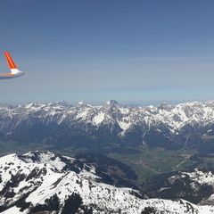Flugwegposition um 13:59:59: Aufgenommen in der Nähe von Gemeinde Zell am See, 5700 Zell am See, Österreich in 2894 Meter