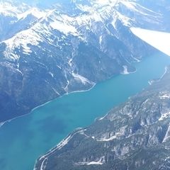 Flugwegposition um 13:39:03: Aufgenommen in der Nähe von Gemeinde Eben am Achensee, Österreich in 2841 Meter