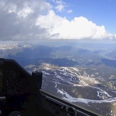 Flugwegposition um 13:53:38: Aufgenommen in der Nähe von Gemeinde Gaal, Österreich in 2419 Meter