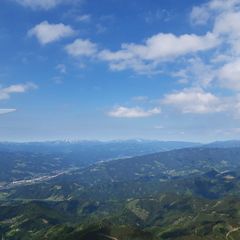 Flugwegposition um 13:36:28: Aufgenommen in der Nähe von Frauenberg, Österreich in 1953 Meter