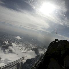 Flugwegposition um 07:18:22: Aufgenommen in der Nähe von Gemeinde Ramsau am Dachstein, 8972, Österreich in 3706 Meter