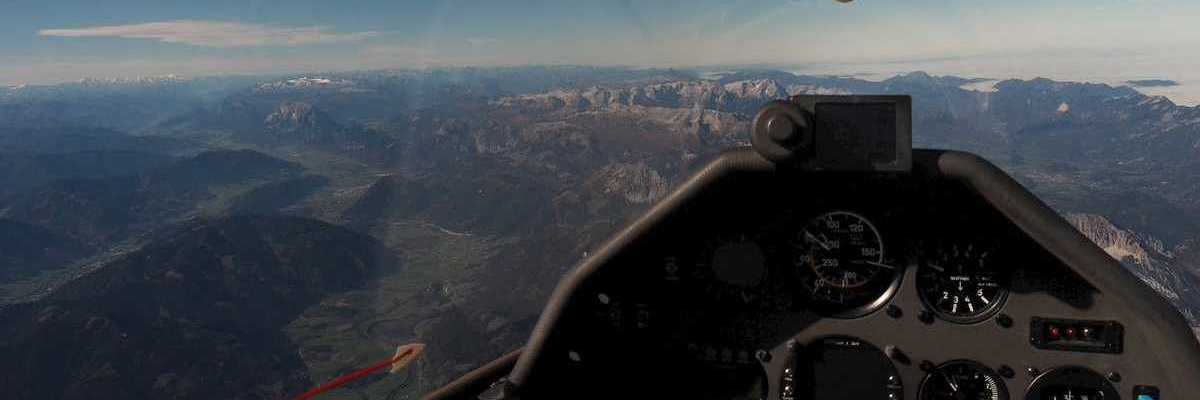 Flugwegposition um 10:15:05: Aufgenommen in der Nähe von Weng im Gesäuse, 8913, Österreich in 4430 Meter