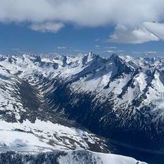 Flugwegposition um 14:06:42: Aufgenommen in der Nähe von Gemeinde Gerlos, 6281 Gerlos, Österreich in 2937 Meter