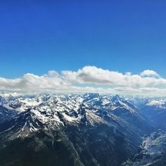 Flugwegposition um 14:38:18: Aufgenommen in der Nähe von Gemeinde Kaisers, Österreich in 3169 Meter
