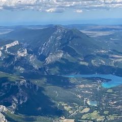 Flugwegposition um 14:31:24: Aufgenommen in der Nähe von Département Alpes-de-Haute-Provence, Frankreich in 2091 Meter