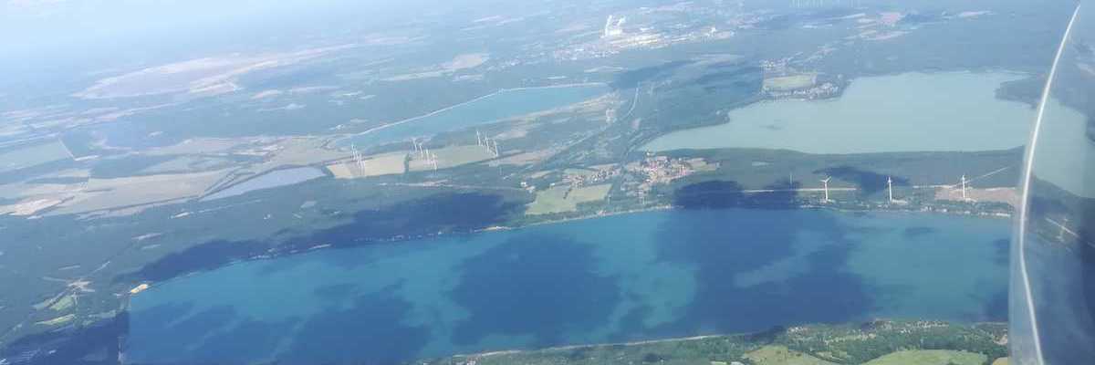 Flugwegposition um 11:24:42: Aufgenommen in der Nähe von Bautzen, Deutschland in 1541 Meter