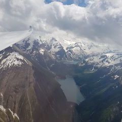 Flugwegposition um 13:05:07: Aufgenommen in der Nähe von Gemeinde Kaprun, Kaprun, Österreich in 2928 Meter