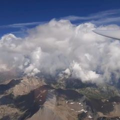 Flugwegposition um 12:50:17: Aufgenommen in der Nähe von Département Alpes-de-Haute-Provence, Frankreich in 3976 Meter