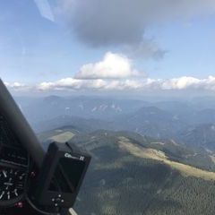 Flugwegposition um 14:08:33: Aufgenommen in der Nähe von Leoben, 8700 Leoben, Österreich in 1901 Meter