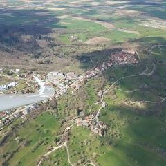 Flugwegposition um 12:30:23: Aufgenommen in der Nähe von Hohenlohekreis, Deutschland in 833 Meter