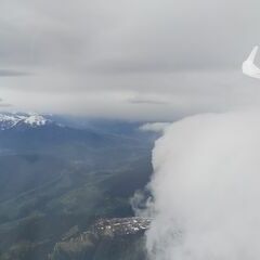Flugwegposition um 07:53:09: Aufgenommen in der Nähe von Gemeinde Navis, Navis, Österreich in 3163 Meter