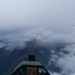 Flugwegposition um 08:06:41: Aufgenommen in der Nähe von Gemeinde Fulpmes, Österreich in 3955 Meter