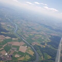 Verortung via Georeferenzierung der Kamera: Aufgenommen in der Nähe von Kelheim, Deutschland in 2200 Meter