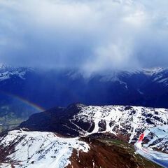 Flugwegposition um 14:16:00: Aufgenommen in der Nähe von Gemeinde Hippach, 6283, Österreich in 2945 Meter
