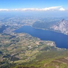 Flugwegposition um 13:38:15: Aufgenommen in der Nähe von Gemeinde Ebensee, 4802 Ebensee, Österreich in 2617 Meter