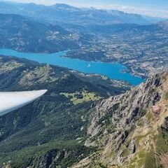 Flugwegposition um 13:49:00: Aufgenommen in der Nähe von Arrondissement de Gap, Frankreich in 2729 Meter