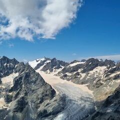 Flugwegposition um 12:18:49: Aufgenommen in der Nähe von Arrondissement de Briançon, Frankreich in 3298 Meter
