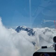 Flugwegposition um 13:36:21: Aufgenommen in der Nähe von Arrondissement de Bonneville, Frankreich in 3990 Meter