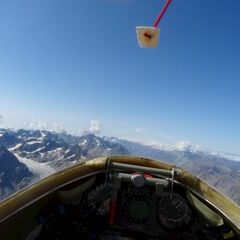 Flugwegposition um 14:02:04: Aufgenommen in der Nähe von Arrondissement de Briançon, Frankreich in 3916 Meter