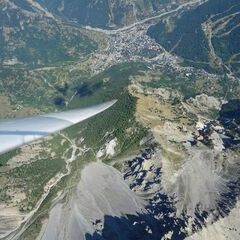 Flugwegposition um 13:44:27: Aufgenommen in der Nähe von Arrondissement de Briançon, Frankreich in 3426 Meter