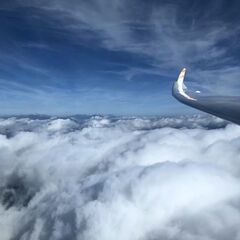 Flugwegposition um 07:54:50: Aufgenommen in der Nähe von Gemeinde Nötsch im Gailtal, Österreich in 2596 Meter