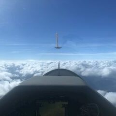 Flugwegposition um 12:14:43: Aufgenommen in der Nähe von Gemeinde Nötsch im Gailtal, Österreich in 3077 Meter