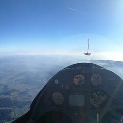 Flugwegposition um 12:37:53: Aufgenommen in der Nähe von Gemeinde St. Lorenzen am Wechsel, St. Lorenzen am Wechsel, Österreich in 2565 Meter