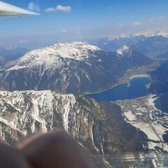 Flugwegposition um 13:53:32: Aufgenommen in der Nähe von Gemeinde Eben am Achensee, Österreich in 2554 Meter