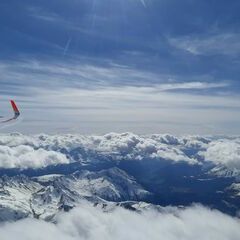 Verortung via Georeferenzierung der Kamera: Aufgenommen in der Nähe von Prättigau/Davos, Schweiz in 4600 Meter