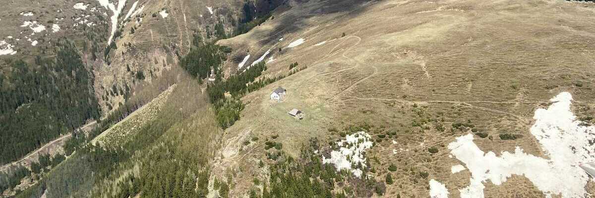 Flugwegposition um 09:16:16: Aufgenommen in der Nähe von Gemeinde Seckau, Österreich in 1863 Meter