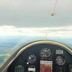 Flugwegposition um 12:40:13: Aufgenommen in der Nähe von Okres Český Krumlov, Tschechien in 2159 Meter