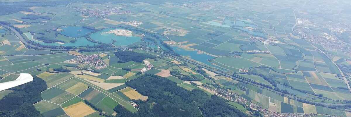 Flugwegposition um 11:57:16: Aufgenommen in der Nähe von Donau-Ries, Deutschland in -1545 Meter