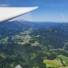Flugwegposition um 11:23:26: Aufgenommen in der Nähe von Halltal, Österreich in 1772 Meter