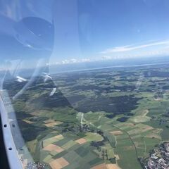 Flugwegposition um 16:12:50: Aufgenommen in der Nähe von Sigmaringen, Deutschland in 1923 Meter