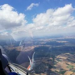 Flugwegposition um 12:22:25: Aufgenommen in der Nähe von Eichstätt, Deutschland in 2015 Meter